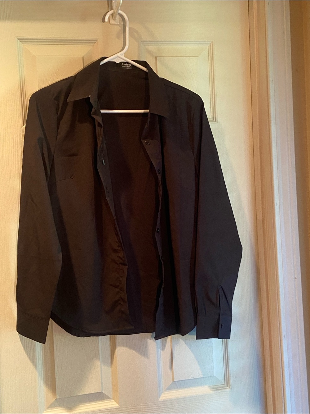 Men's Black Long-Sleeve Dress Shirt by Jerzees
